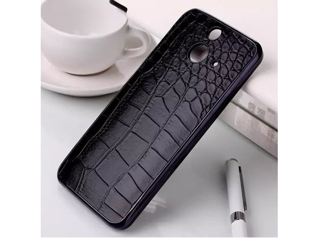 Чехол Yotrix CrocodileCase для HTC new One (HTC M8) (черный, кожаный)