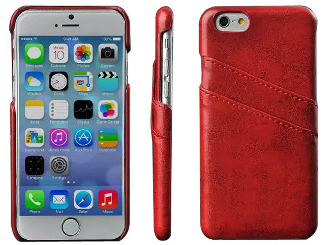 Чехол Yotrix CardSlot Case для Apple iPhone 6 plus (красный, кожаный)