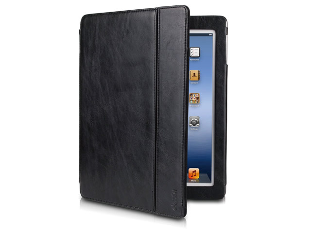 Чехол Dexim Vogue Folio Jacket Glossy для Apple iPad 2/new iPad (черный, кожаный)