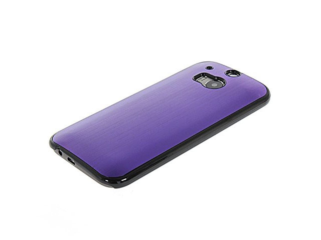 Чехол Yotrix MetalCase для HTC new One (HTC M8) (фиолетовый, алюминиевый)