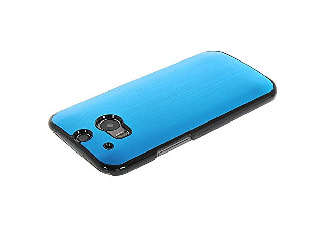 Чехол Yotrix MetalCase для HTC new One (HTC M8) (голубой, алюминиевый)