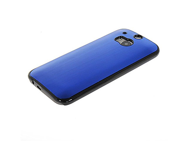 Чехол Yotrix MetalCase для HTC new One (HTC M8) (синий, алюминиевый)