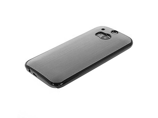 Чехол Yotrix MetalCase для HTC new One (HTC M8) (темно-серый, алюминиевый)