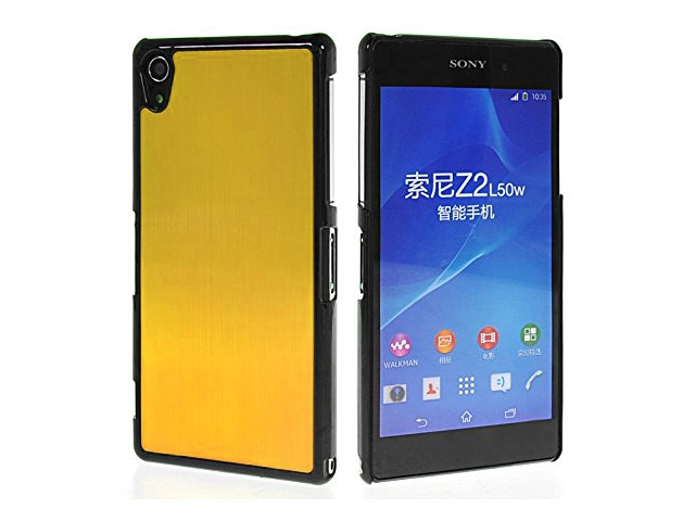 Чехол Yotrix MetalCase для Sony Xperia Z2 L50t (золотистый, алюминиевый)