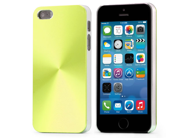 Чехол Yotrix MetalCase Round для Apple iPhone 5/5S (зеленый, алюминиевый)