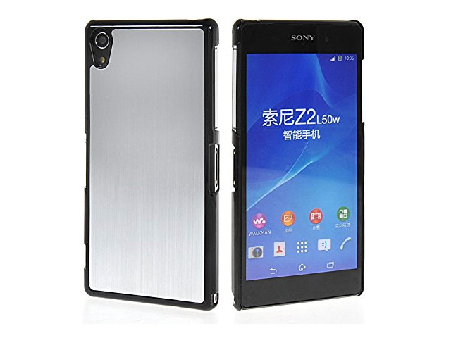 Чехол Yotrix MetalCase для Sony Xperia Z2 L50t (серебристый, алюминиевый)