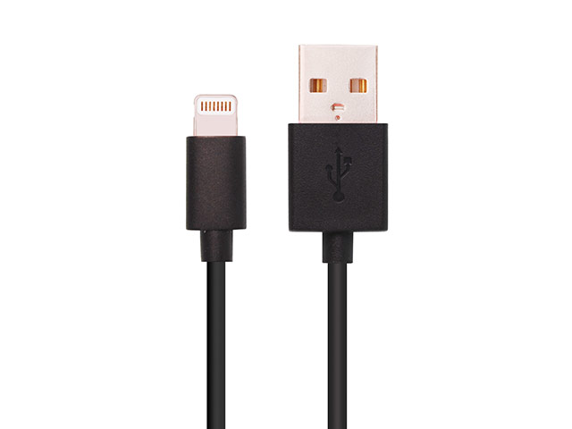 USB-кабель Dexim Charge Sync Lightning Cable (черный, 1 м, Lightning)