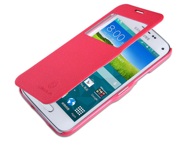 Чехол Nillkin Fresh Series Leather case для Samsung Galaxy S5 mini SM-G800 (красный, кожаный)
