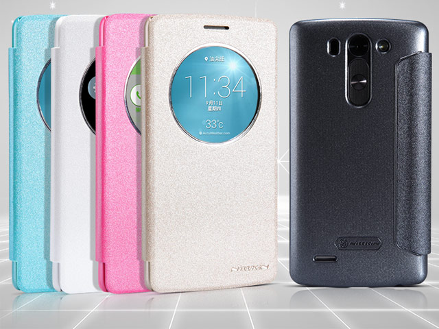 Чехол Nillkin Sparkle Leather Case для LG G3 Beat D724 (G3 mini) (розовый, кожаный)
