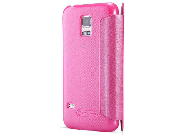 Чехол Nillkin Sparkle Leather Case для Samsung Galaxy S5 mini SM-G800 (розовый, кожаный)
