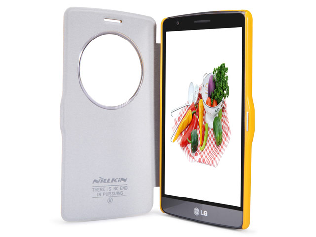 Чехол Nillkin Fresh Series Leather case для LG G3 Beat D724 (G3 mini) (желтый, кожаный)