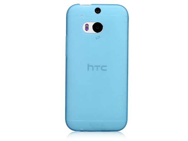 Чехол GGMM Pure Case для HTC new One (HTC M8) (голубой, гелевый)