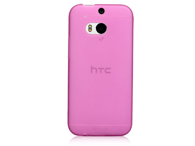 Чехол GGMM Pure Case для HTC new One (HTC M8) (розовый, гелевый)