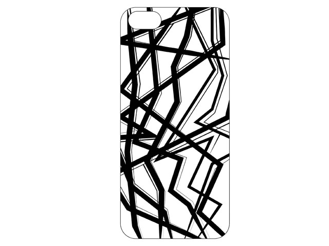Чехол Dexim Artistic Case для Apple iPhone 5/5S (черный/белый, пластиковый)