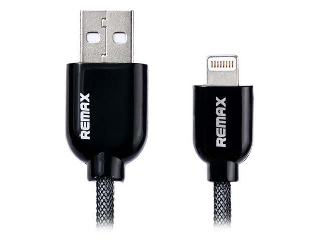 USB-кабель Remax Quick Charge&Data Cable (Lightning, 1 м, армированный, черный)