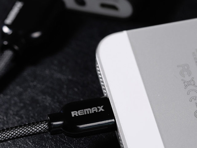 USB-кабель Remax Quick Charge&Data Cable (Lightning, 1 м, армированный, черный)