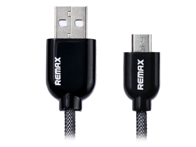 USB-кабель Remax Quick Charge&Data Cable (microUSB, 1 м, армированный, черный)