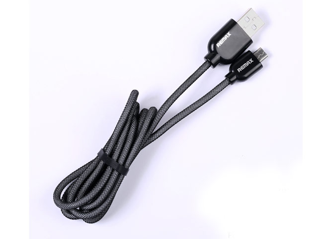USB-кабель Remax Quick Charge&Data Cable (microUSB, 1 м, армированный, черный)