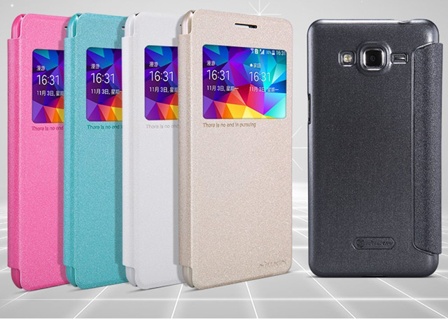 Чехол Nillkin Sparkle Leather Case для Samsung Galaxy Grand Prime G5308W (золотистый, кожаный)