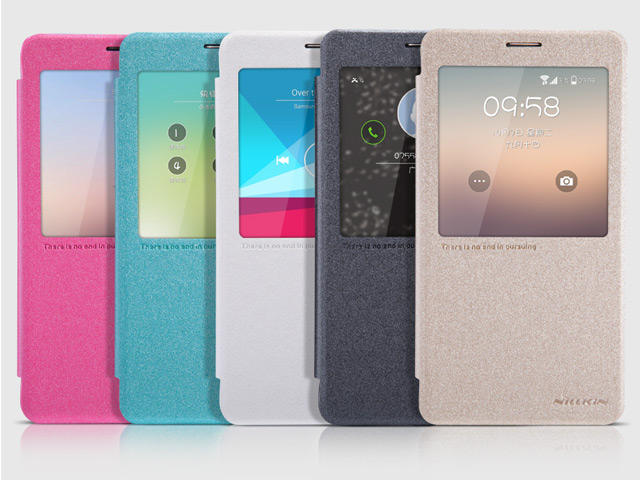 Чехол Nillkin Sparkle Leather Case для Samsung Galaxy Note 4 N910 (белый, кожаный)