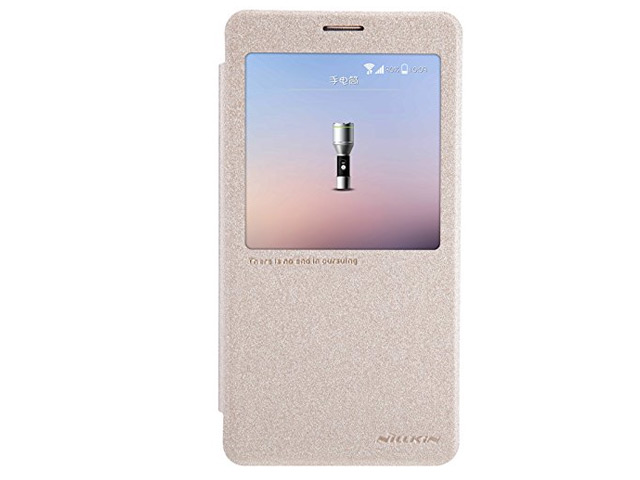 Чехол Nillkin Sparkle Leather Case для Samsung Galaxy Note 4 N910 (золотистый, кожаный)