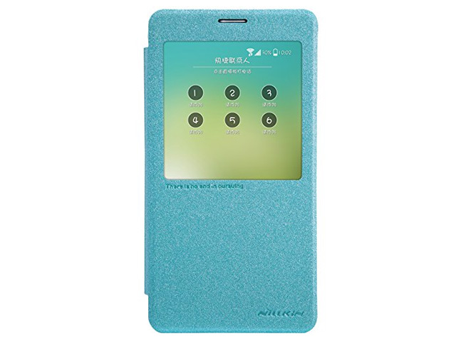Чехол Nillkin Sparkle Leather Case для Samsung Galaxy Note 4 N910 (голубой, кожаный)