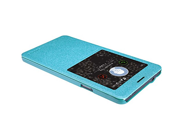 Чехол Nillkin Sparkle Leather Case для Samsung Galaxy Note 4 N910 (голубой, кожаный)