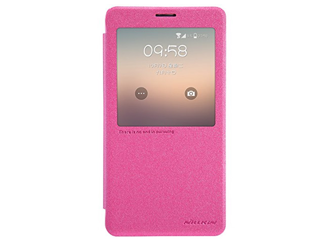 Чехол Nillkin Sparkle Leather Case для Samsung Galaxy Note 4 N910 (розовый, кожаный)