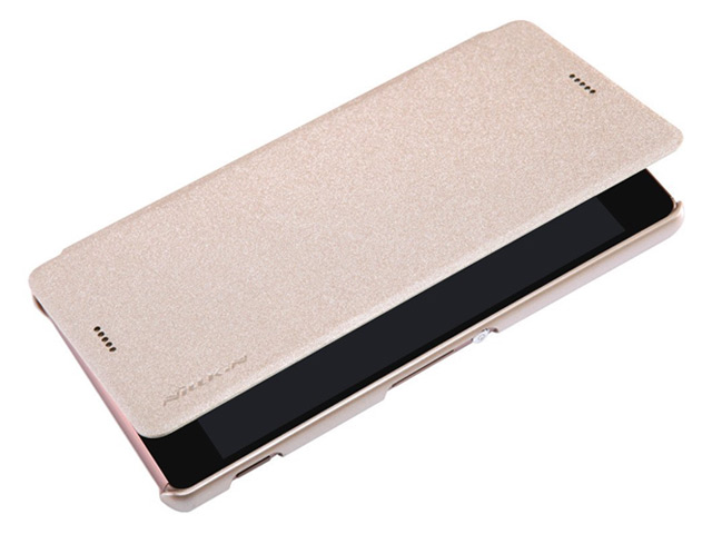 Чехол Nillkin Sparkle Leather Case для Sony Xperia Z3 L55t (золотистый, кожаный)