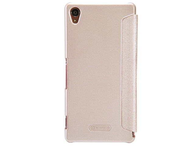 Чехол Nillkin Sparkle Leather Case для Sony Xperia Z3 L55t (золотистый, кожаный)