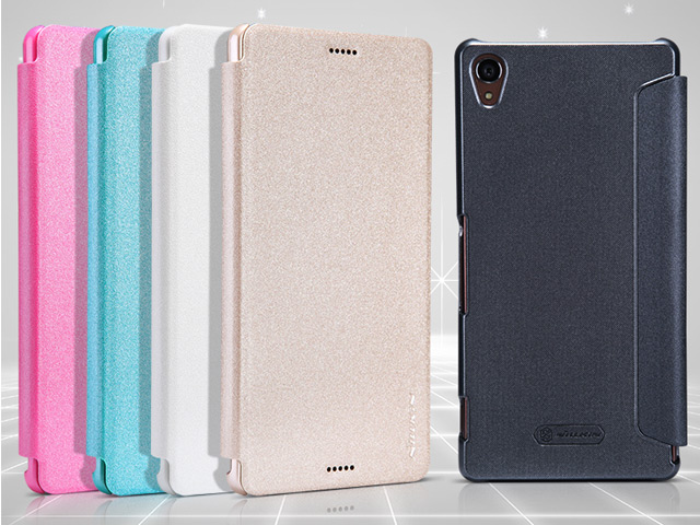 Чехол Nillkin Sparkle Leather Case для Sony Xperia Z3 L55t (золотистый, кожаный)