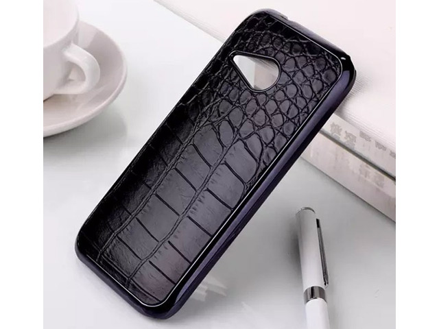 Чехол Yotrix CrocodileCase для HTC One mini 2 (HTC M8 mini) (черный, кожаный)