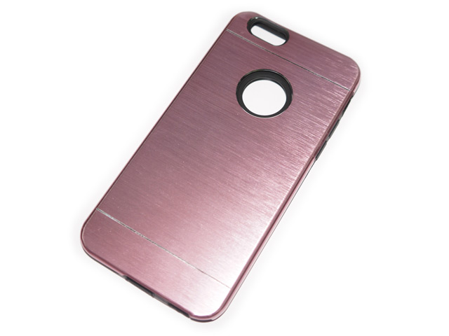 Чехол Yotrix MetalCase Silicone для Apple iPhone 6 (розовый, алюминиевый)