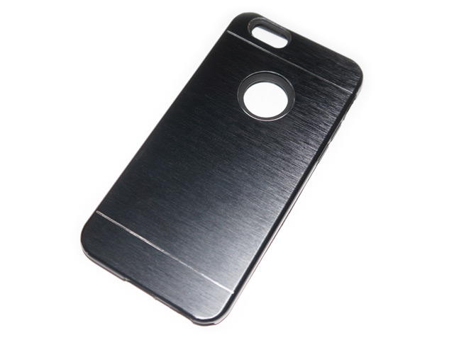 Чехол Yotrix MetalCase Silicone для Apple iPhone 6 (черный, алюминиевый)