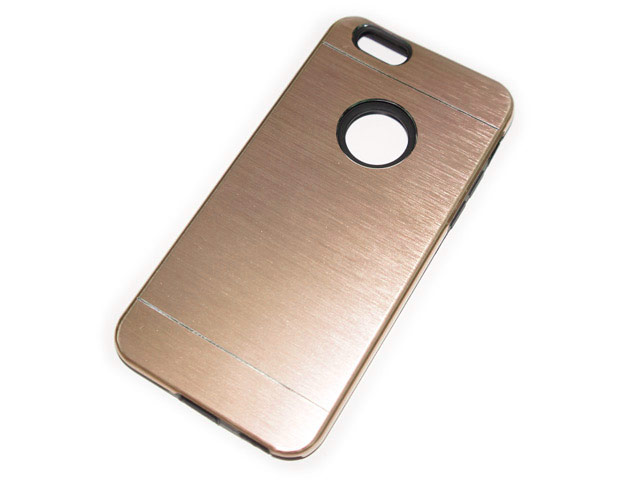 Чехол Yotrix MetalCase Silicone для Apple iPhone 6 (золотистый, алюминиевый)