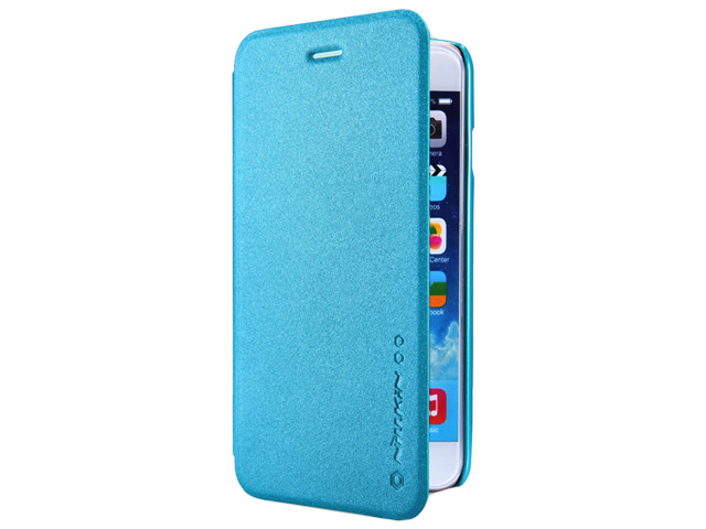 Чехол Nillkin Sparkle Leather Case для Apple iPhone 6 plus (голубой, кожаный)