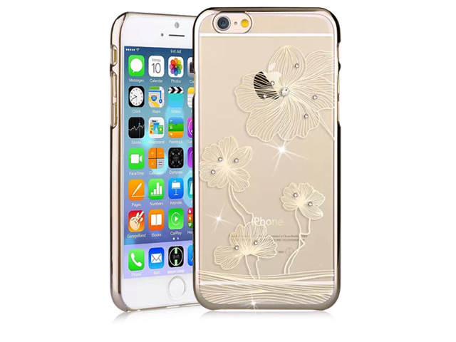 Чехол Comma Crystal Flora для Apple iPhone 6 (золотистый, пластиковый)
