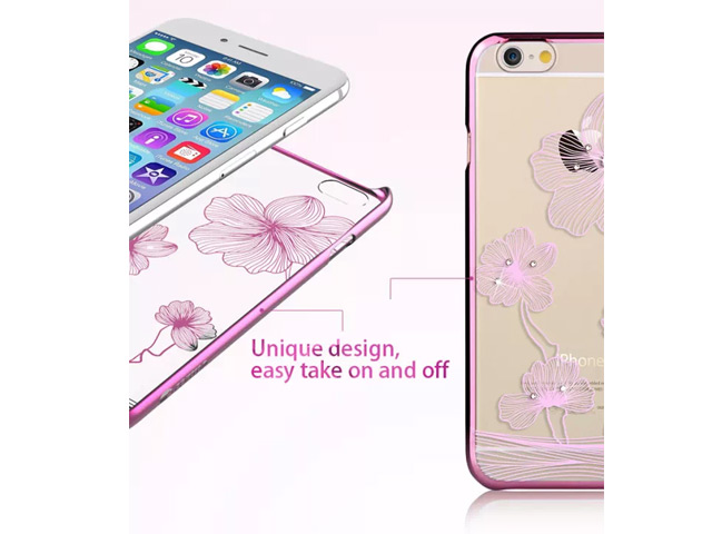 Чехол Comma Crystal Flora для Apple iPhone 6 (золотистый, пластиковый)