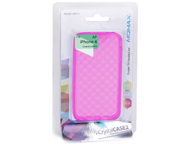 Чехол Momax i-Crystal Case 2 для Apple iPhone 4 (розовый)