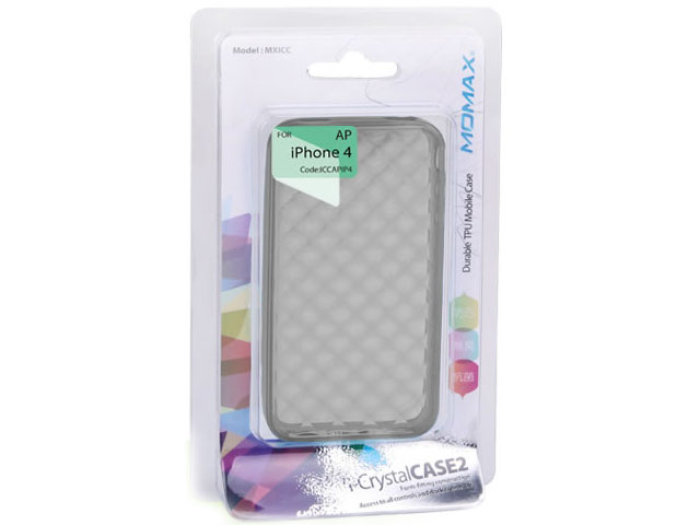 Чехол Momax i-Crystal Case 2 для Apple iPhone 4 (черный)