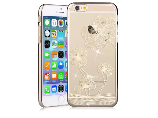 Чехол Comma Crystal Flora для Apple iPhone 6 plus (золотистый, пластиковый)