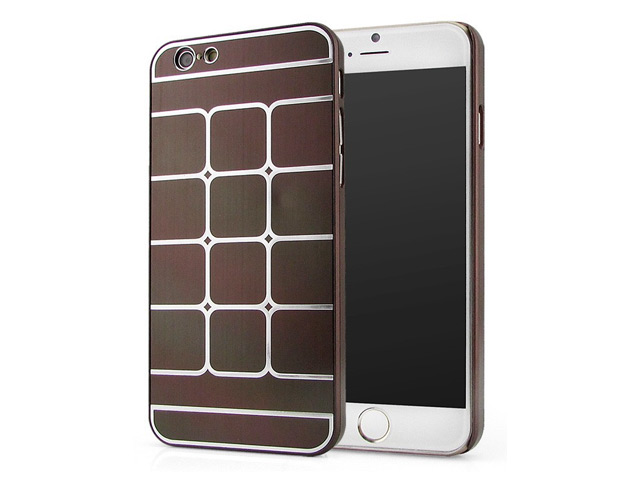 Чехол Yotrix MetalCase Matrix для Apple iPhone 6 (темно-коричневый, алюминиевый)