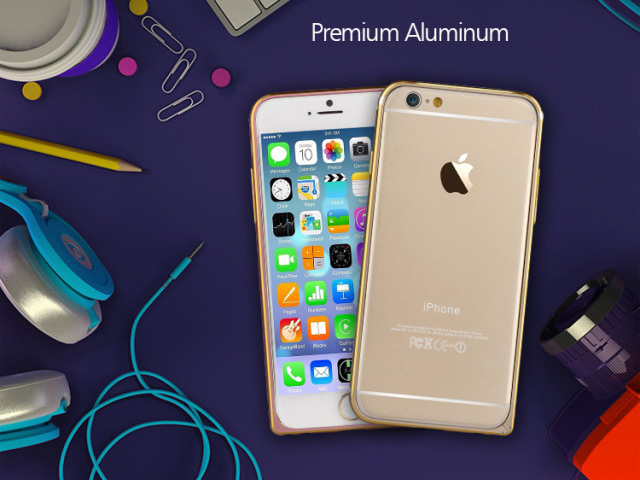 Чехол Comma Aluminum Bumper для Apple iPhone 6 (серебристый, алюминиевый)