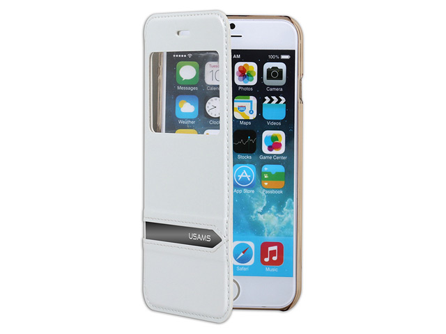 Чехол USAMS Merry Series для Apple iPhone 6 (белый, кожаный)