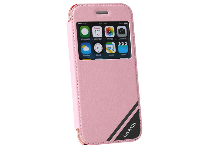 Чехол USAMS Viva Series для Apple iPhone 6 (розовый, кожаный)