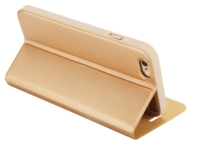 Чехол USAMS Geek Series для Apple iPhone 6 (золотистый, кожаный)