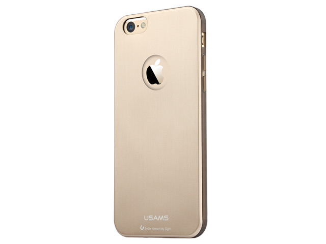 Чехол USAMS Metallica Series для Apple iPhone 6 (золотистый, алюминиевый)