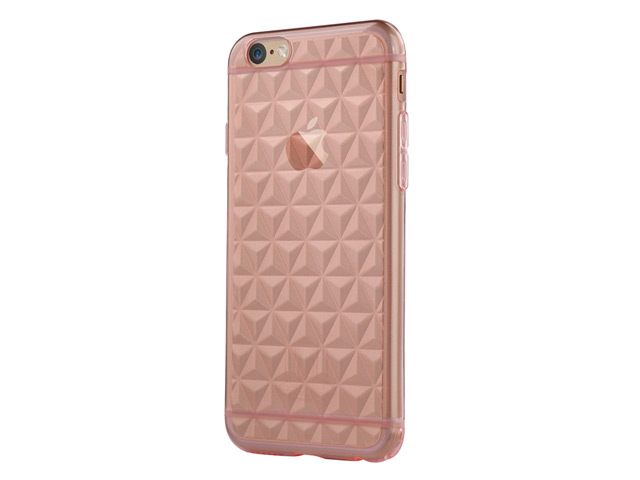 Чехол USAMS Gelin Series для Apple iPhone 6 (розовый полупрозрачный, гелевый)