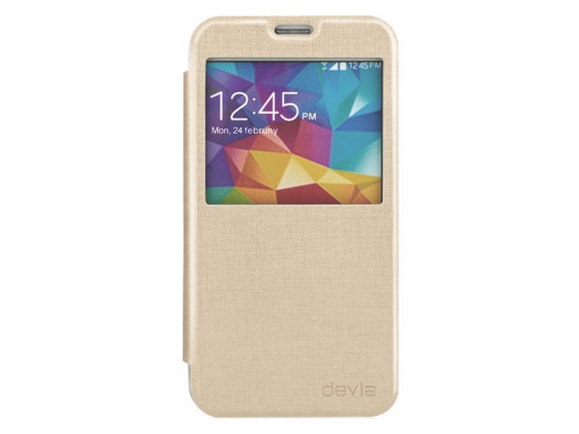 Чехол Devia Talent case для Samsung Galaxy Note 4 N910 (золотистый, кожаный)