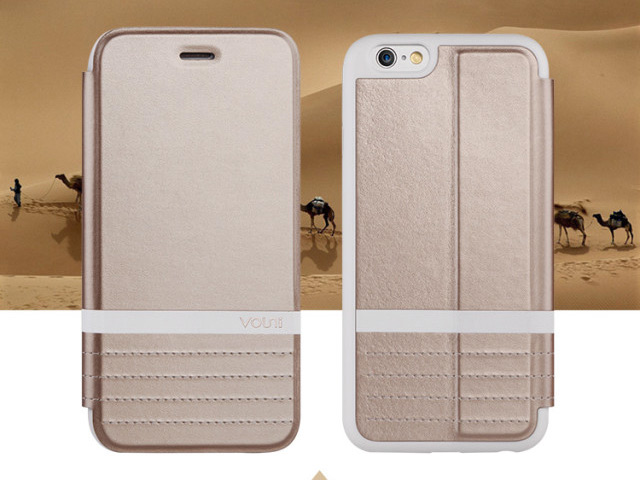 Чехол Vouni Note case для Apple iPhone 6 (золотистый, кожаный)